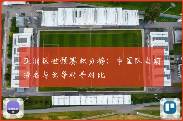 亚洲区世预赛积分榜:中国队当前排名与竞争对手对比